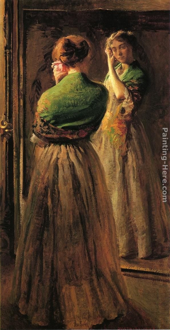 Joseph Rodefer de Camp Girl with a Green Shawl